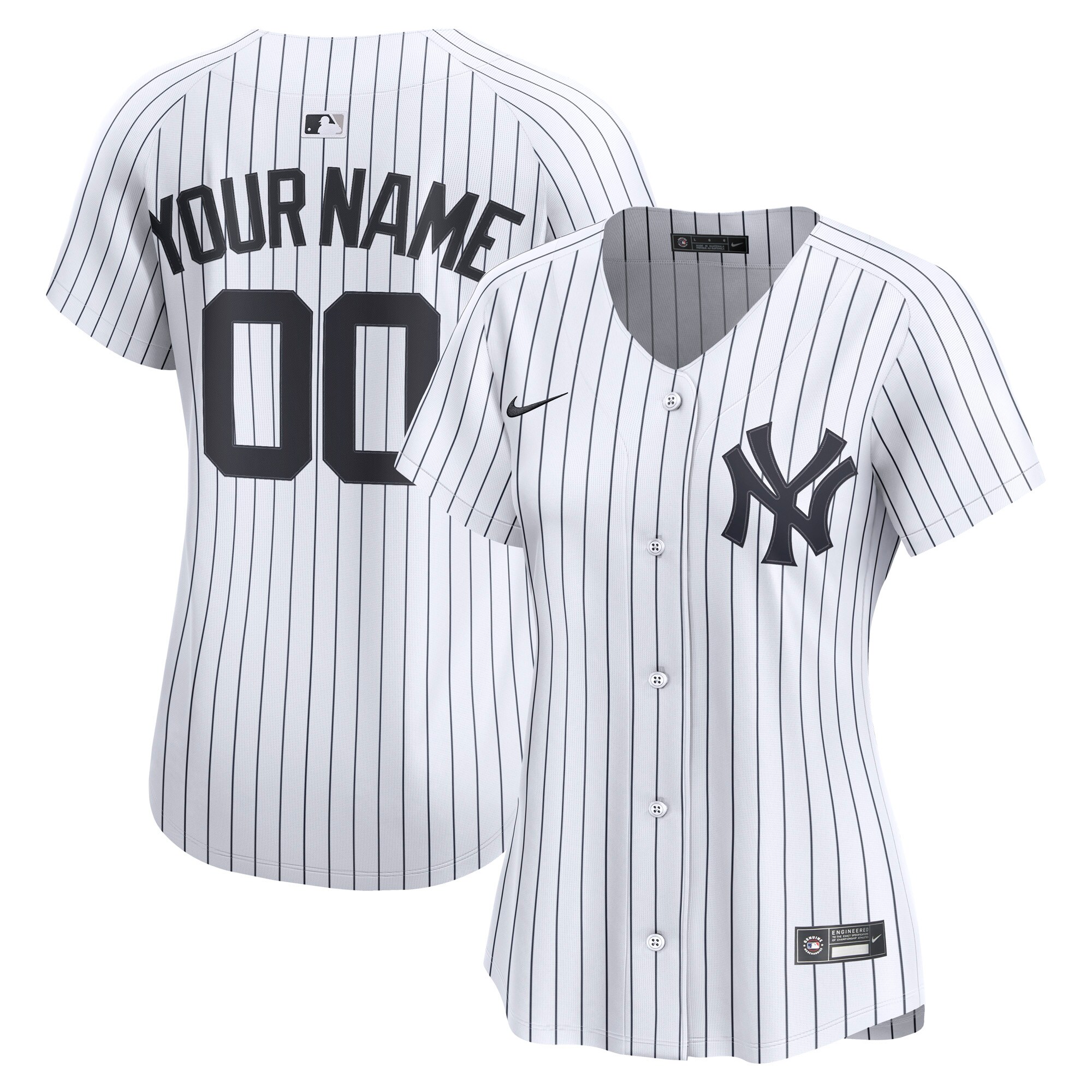 Women's New York Yankees Nike White Home Limited Custom Jersey