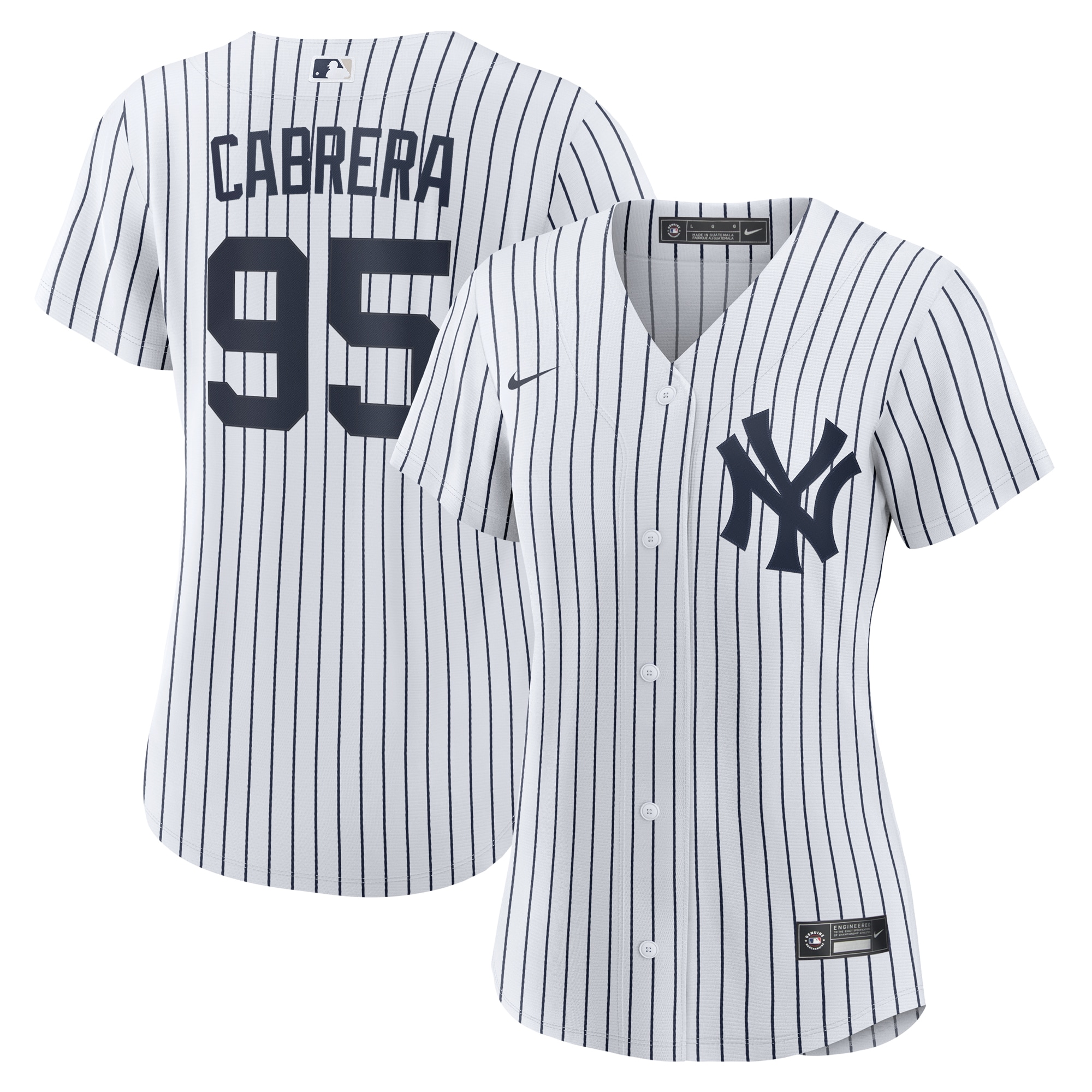 Women's New York Yankees Oswaldo Cabrera Nike White Home Replica Jersey