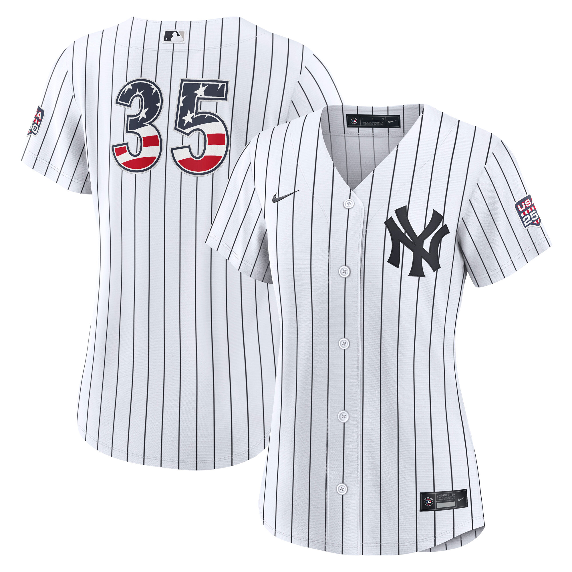 Fourth of July Women's New York Yankees Cody Bellinger Nike White USA 250 Stadium Jersey