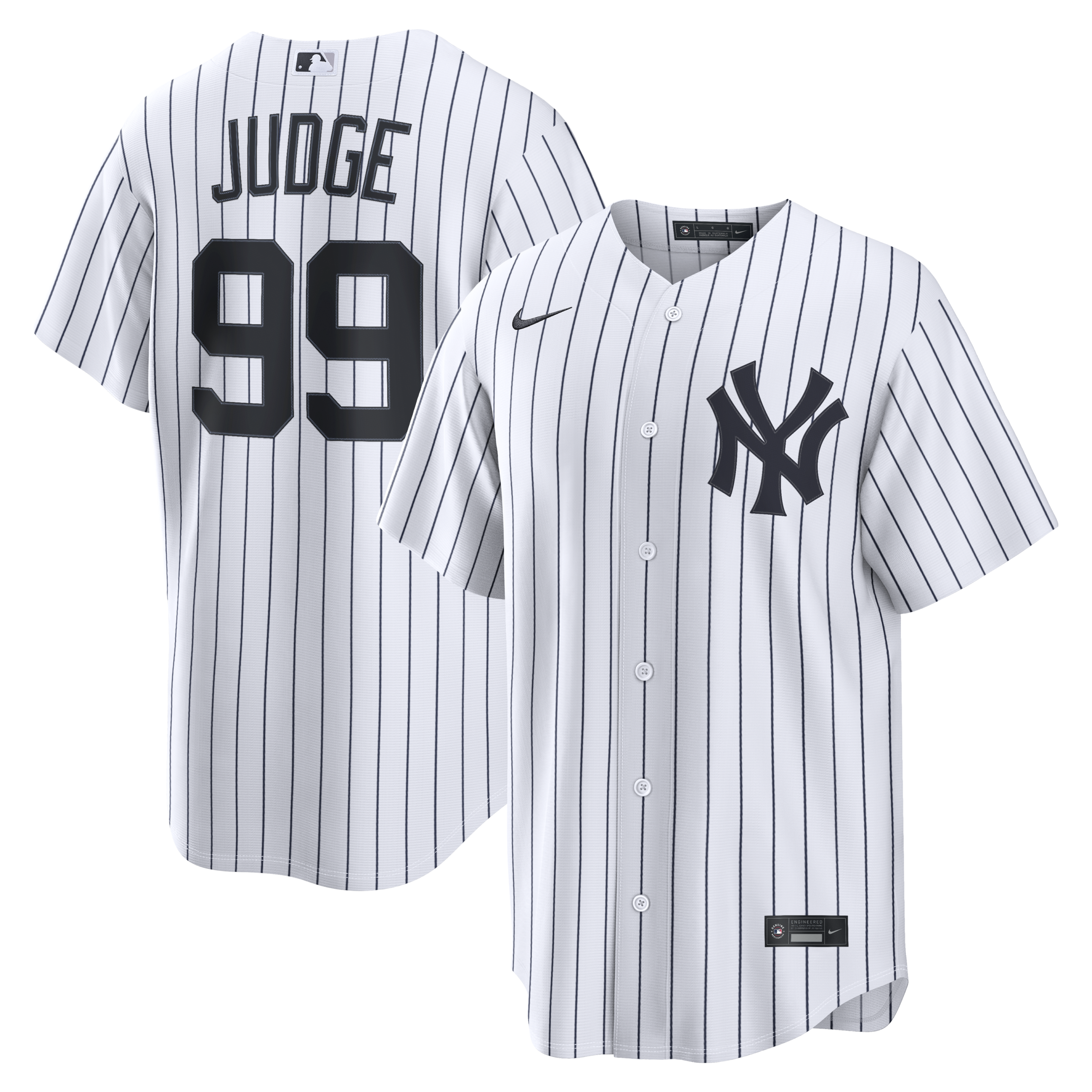 Men's New York Yankees Aaron Judge Nike White Home Replica Jersey