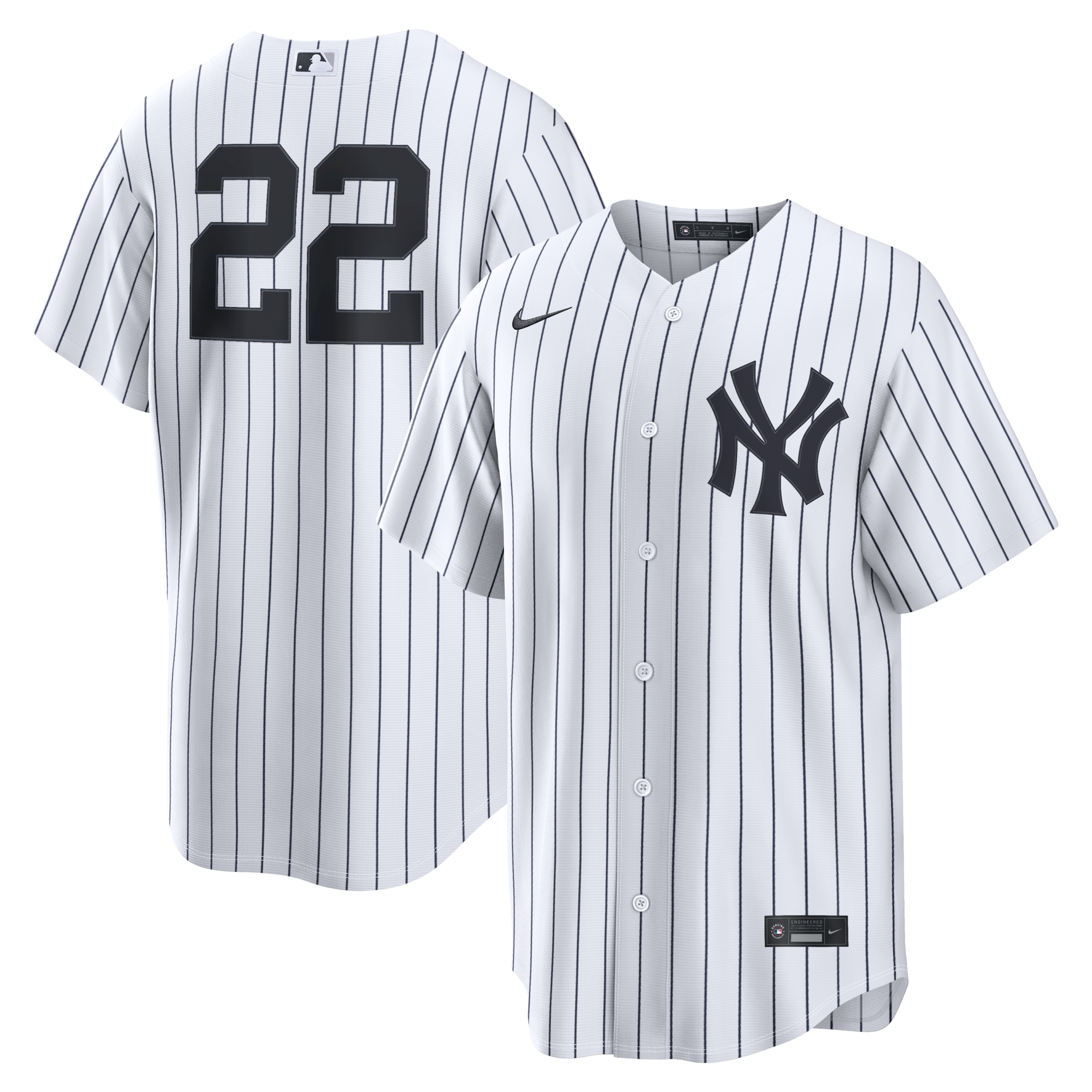 Men's New York Yankees Ben Rice Nike White Home Replica Jersey