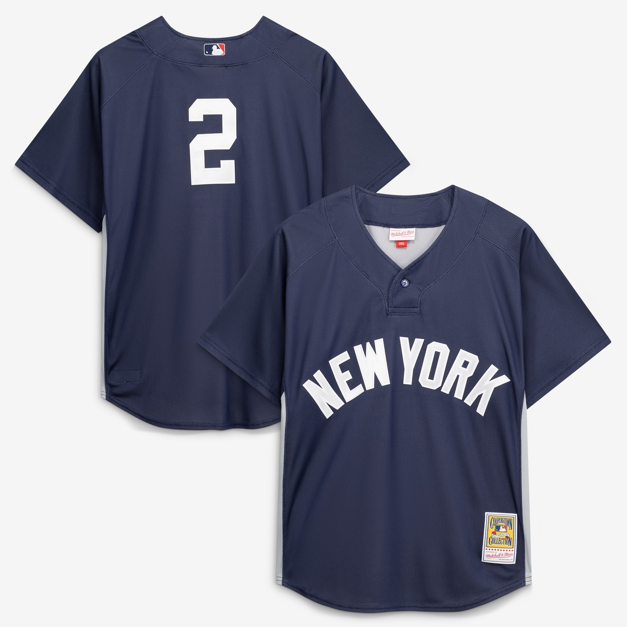 Men's New York Yankees Derek Jeter Mitchell & Ness Navy Authentic Batting Practice Jersey