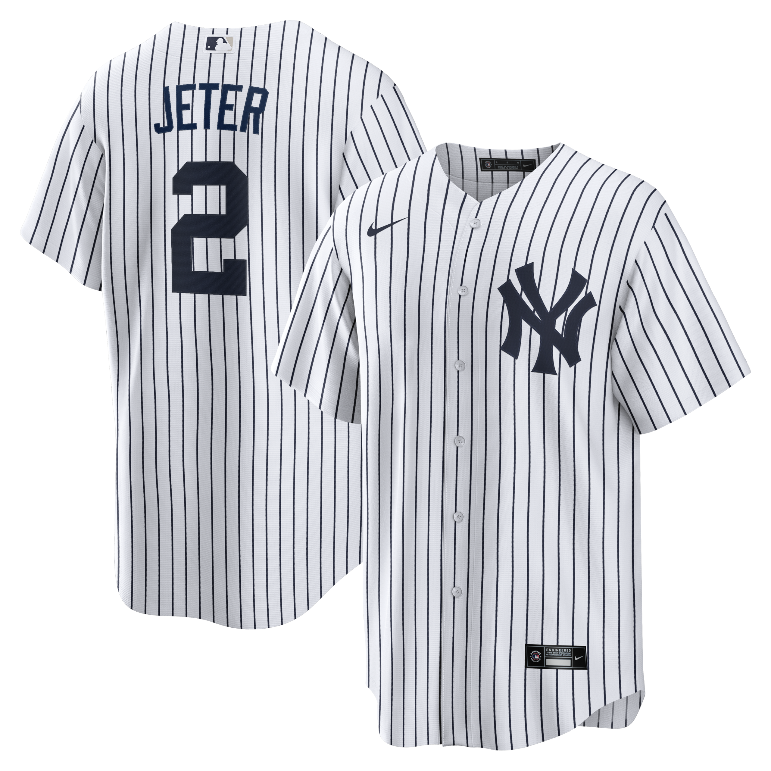 Men's New York Yankees Derek Jeter Nike White Home Retired Player Replica Jersey