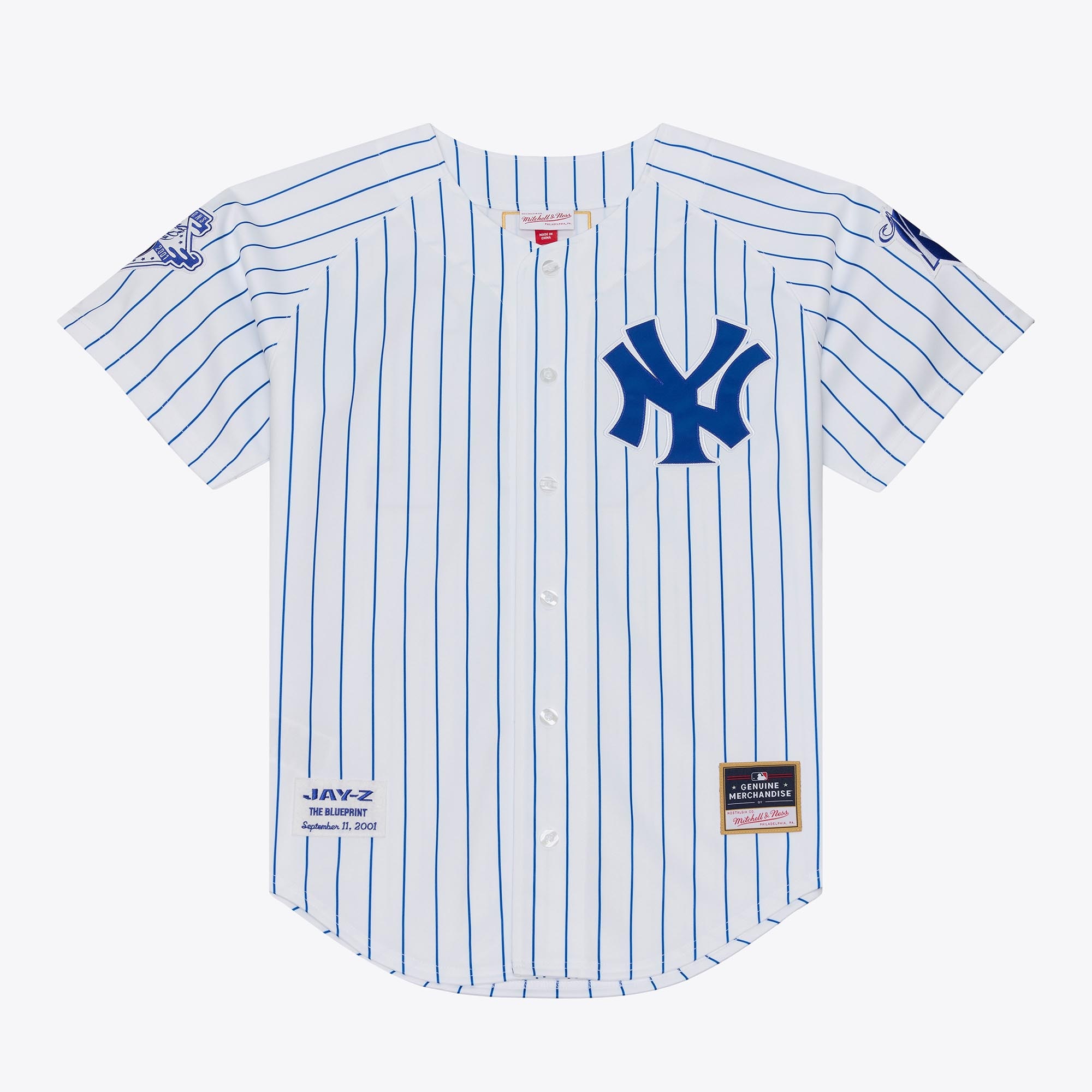 Men's New York Yankees Jay-Z The Blueprint x Mitchell & Ness White Baseball Jersey