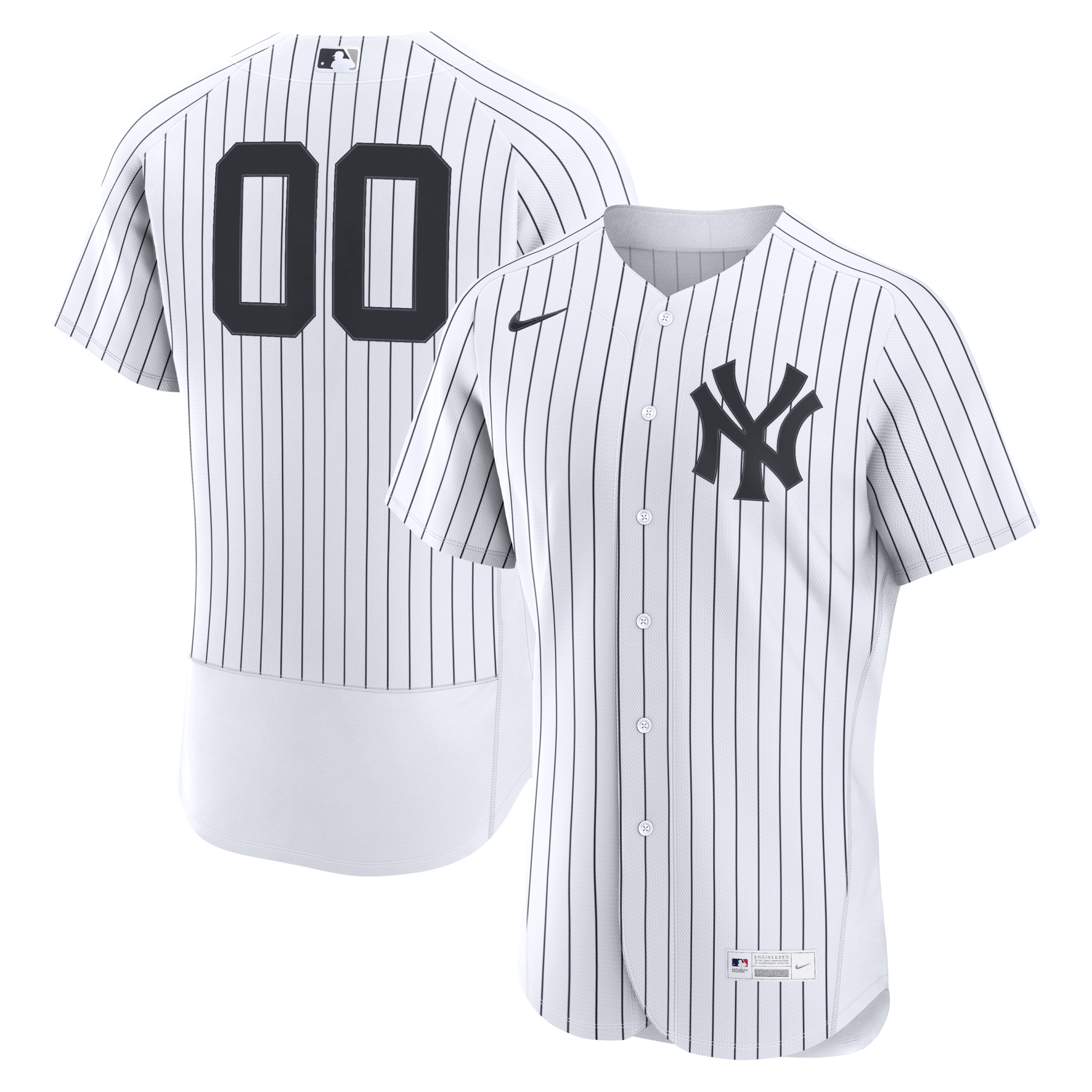 Men's New York Yankees Nike White Home Authentic Custom Jersey