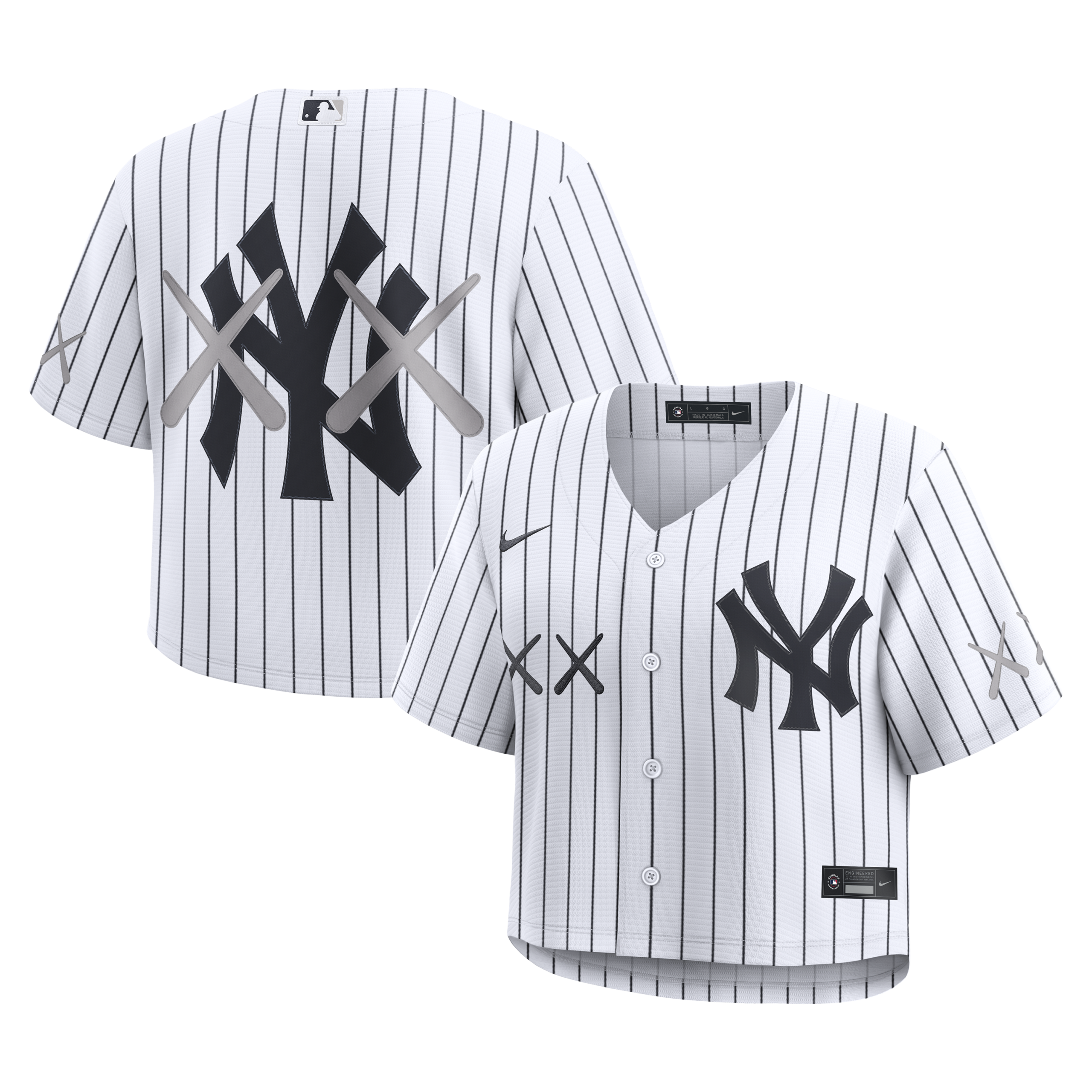 Women's New York Yankees Nike x KAWS White Cropped Replica Jersey