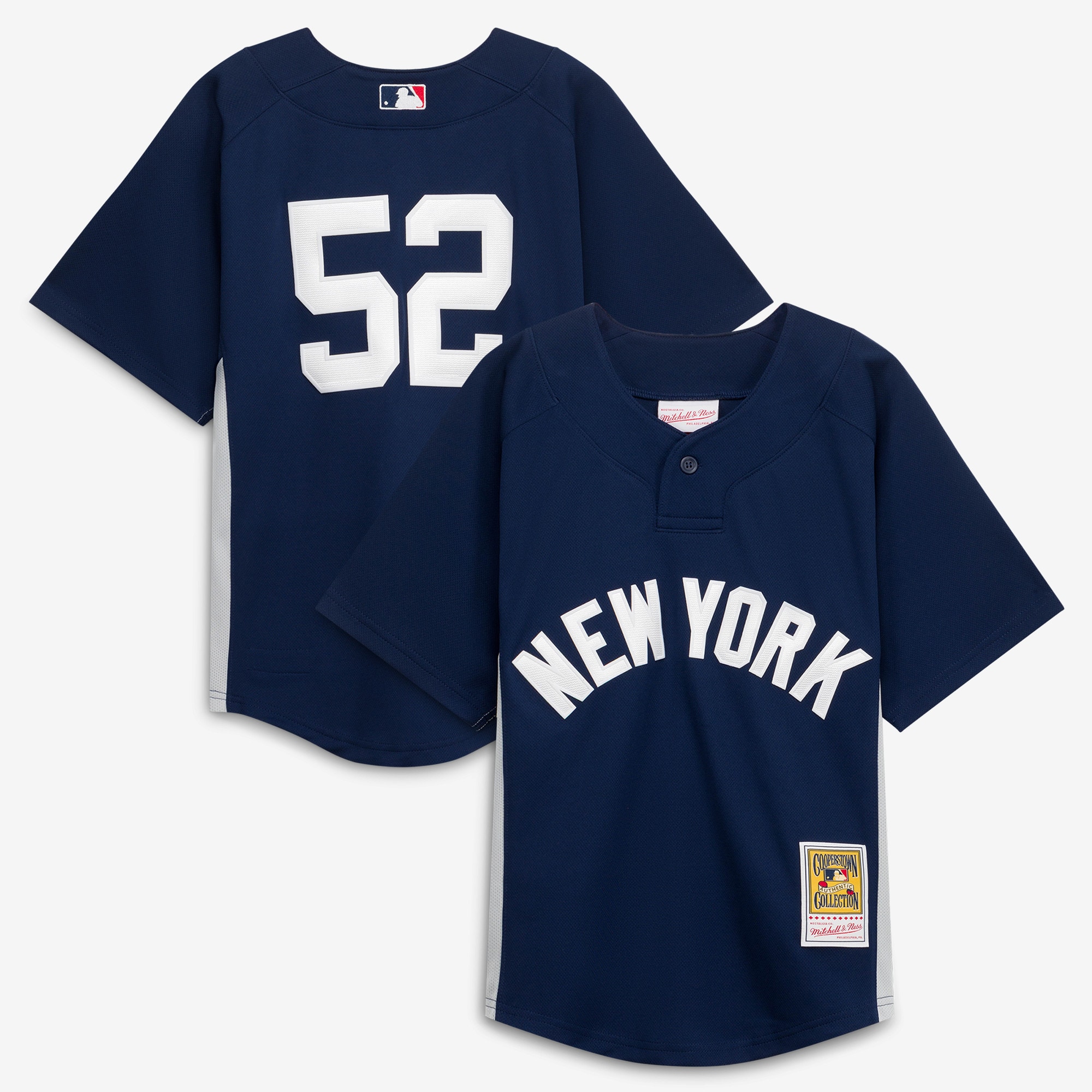 Youth New York Yankees CC Sabathia Mitchell & Ness Navy Mesh Batting Practice Jersey